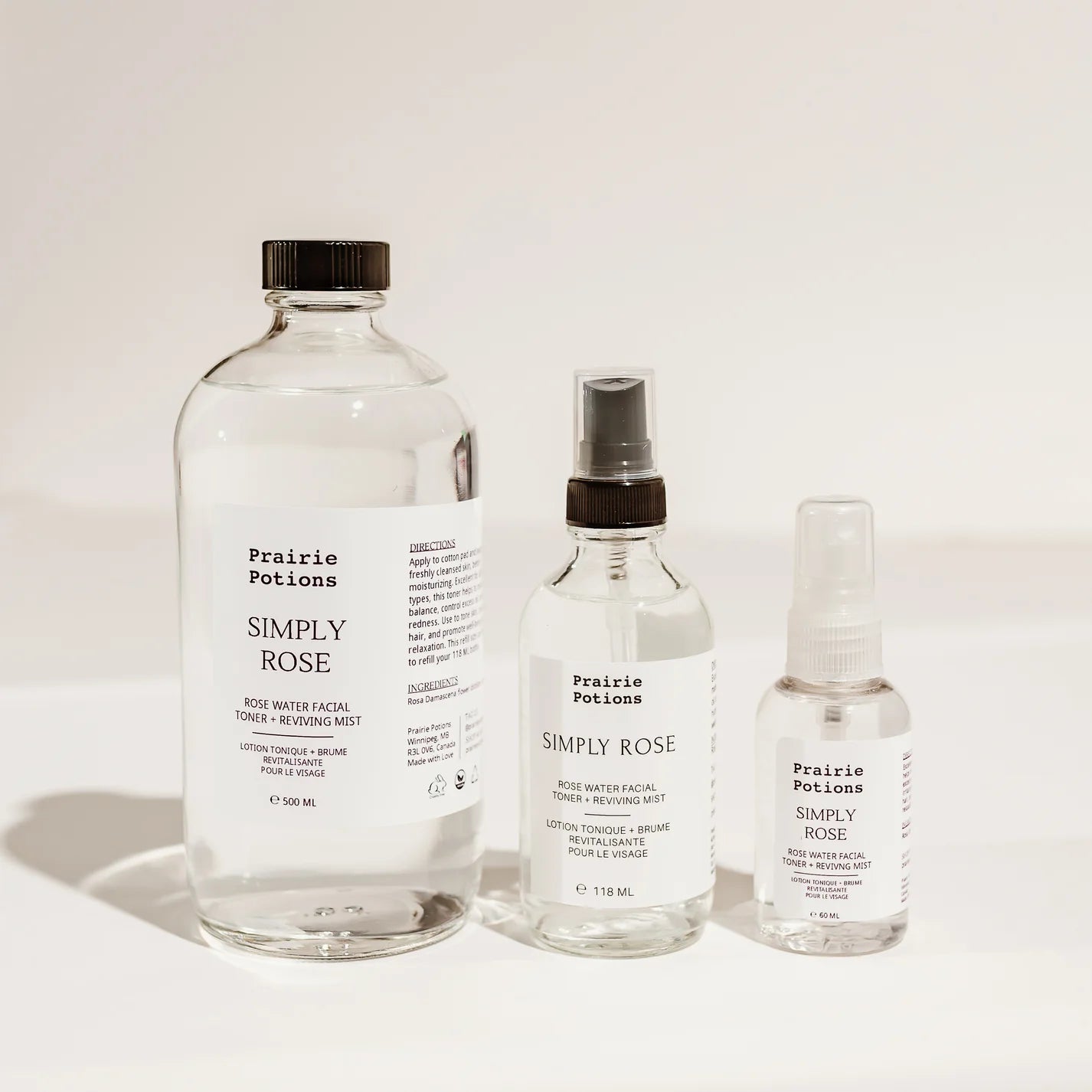 Prairie Potions, Simply Rose ~ Rose Water Facial Toner + Reviving Mist - Shakti