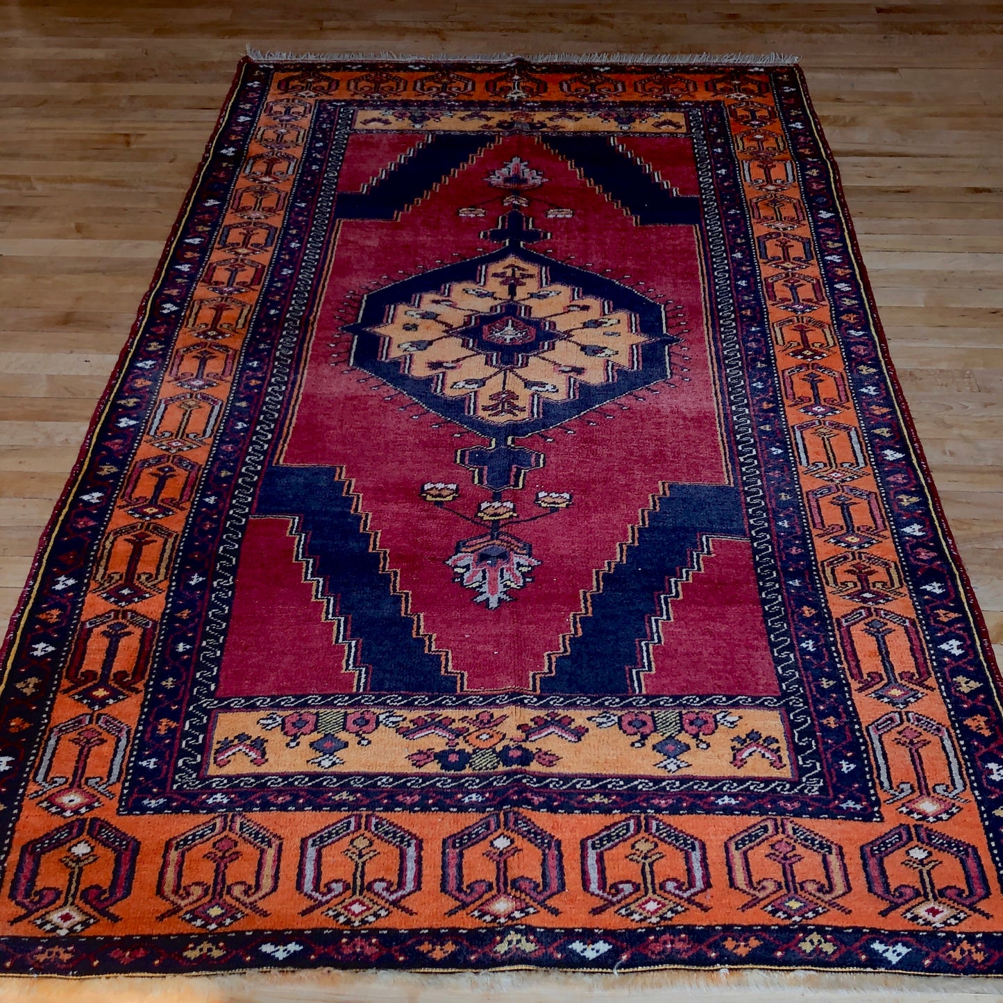 Turkish Rugs - Konya (Orange-Red)