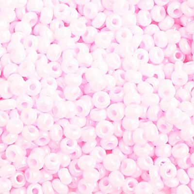 Czech Seed Bead, 10/0 (Opaque Dyed Pink)