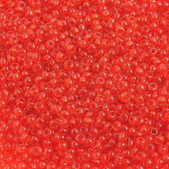 Czech Seed Bead, 10/0 (Trans. Orange) - Shakti
