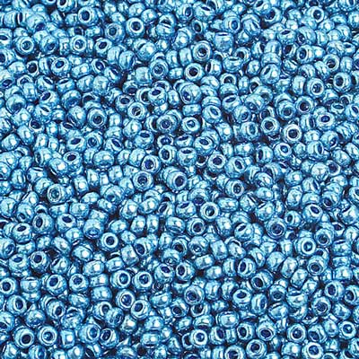 Czech Seed Bead, 10/0 (Metallic Blue) - Shakti