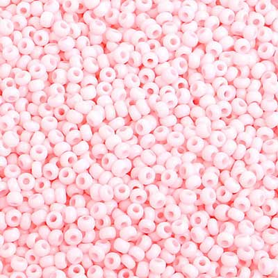 Czech Seed Bead, 10/0 (Chalk Light Pink Solgel) – Shakti