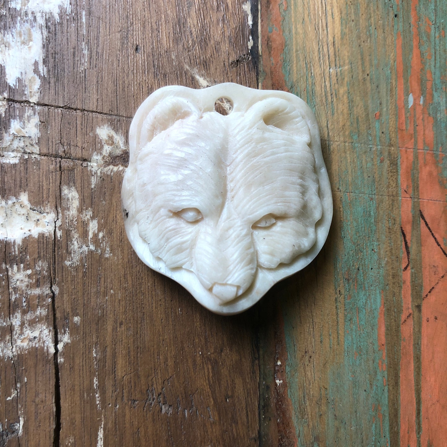 Bone/Horn Carvings, Bear Face - Shakti