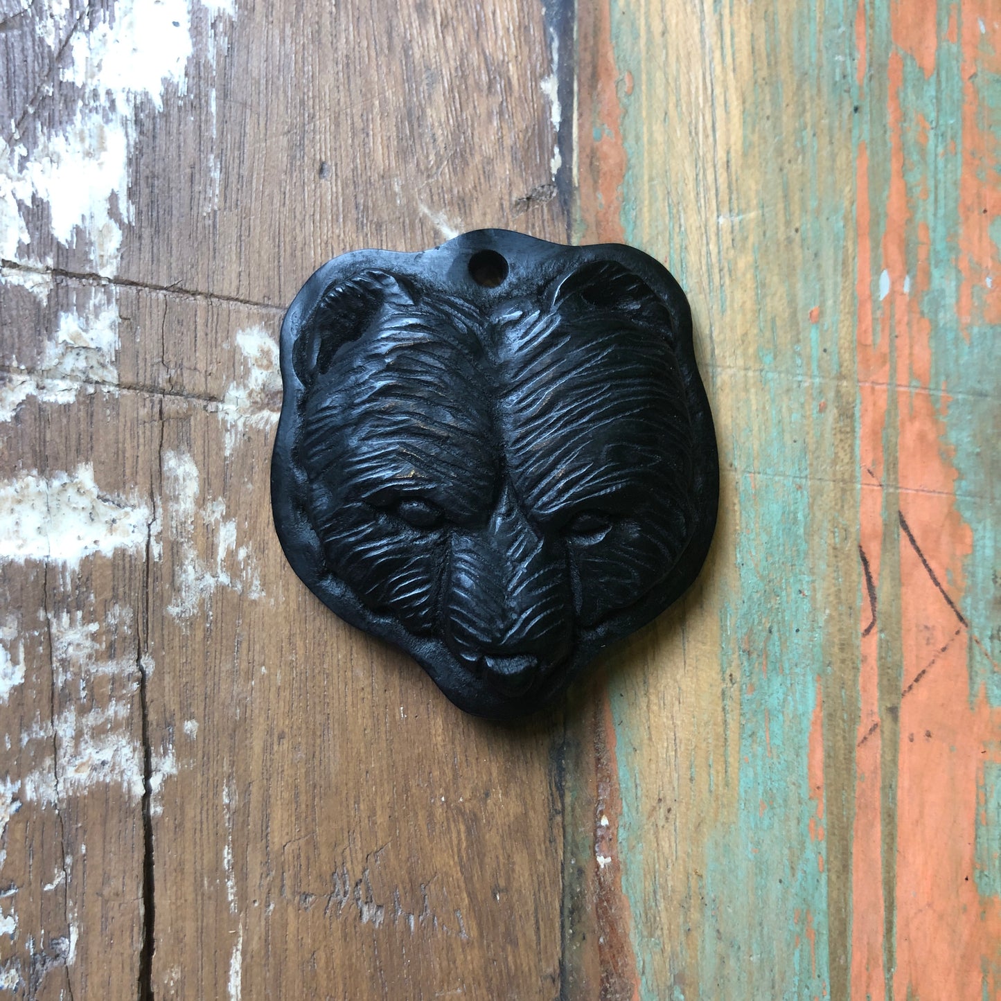 Bone/Horn Carvings, Bear Face - Shakti