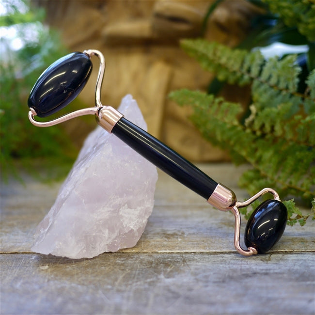 Crystal Face Roller - Black Onyx - Shakti