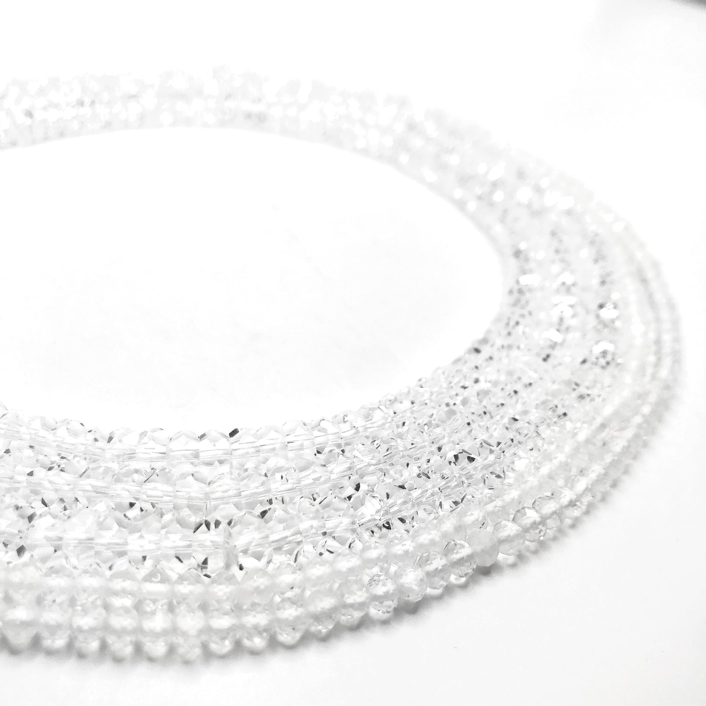 Clear Quartz - Faceted Rondelle