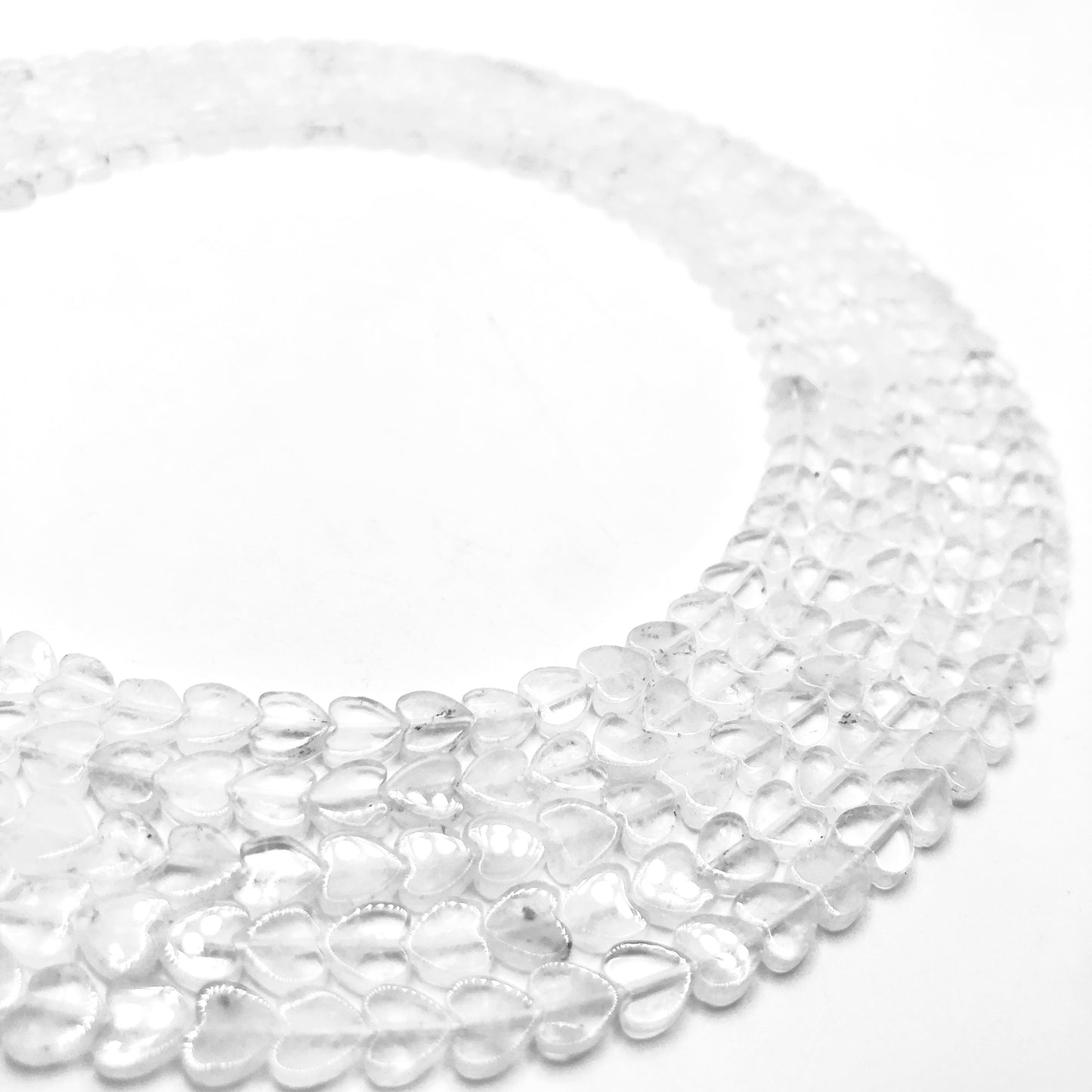 Clear Quartz - Flat Hearts