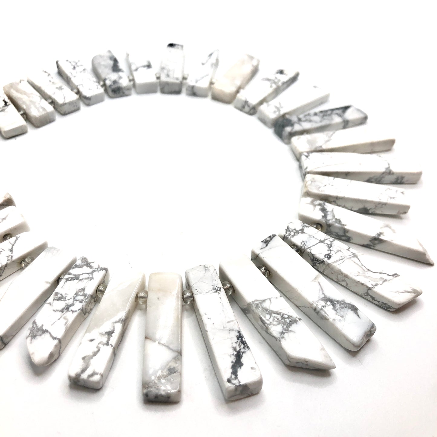 Howlite (White) - Top Drilled Slabs
