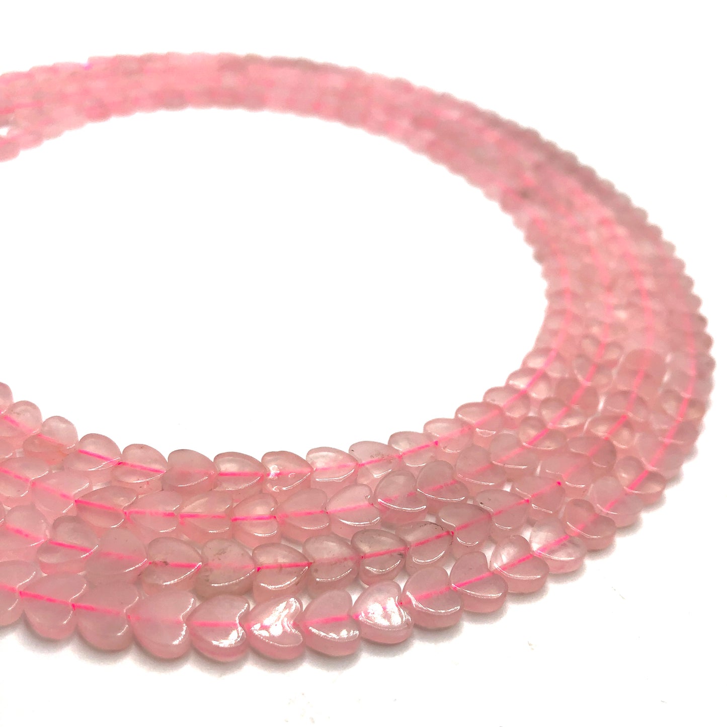 Rose Quartz - Flat Hearts