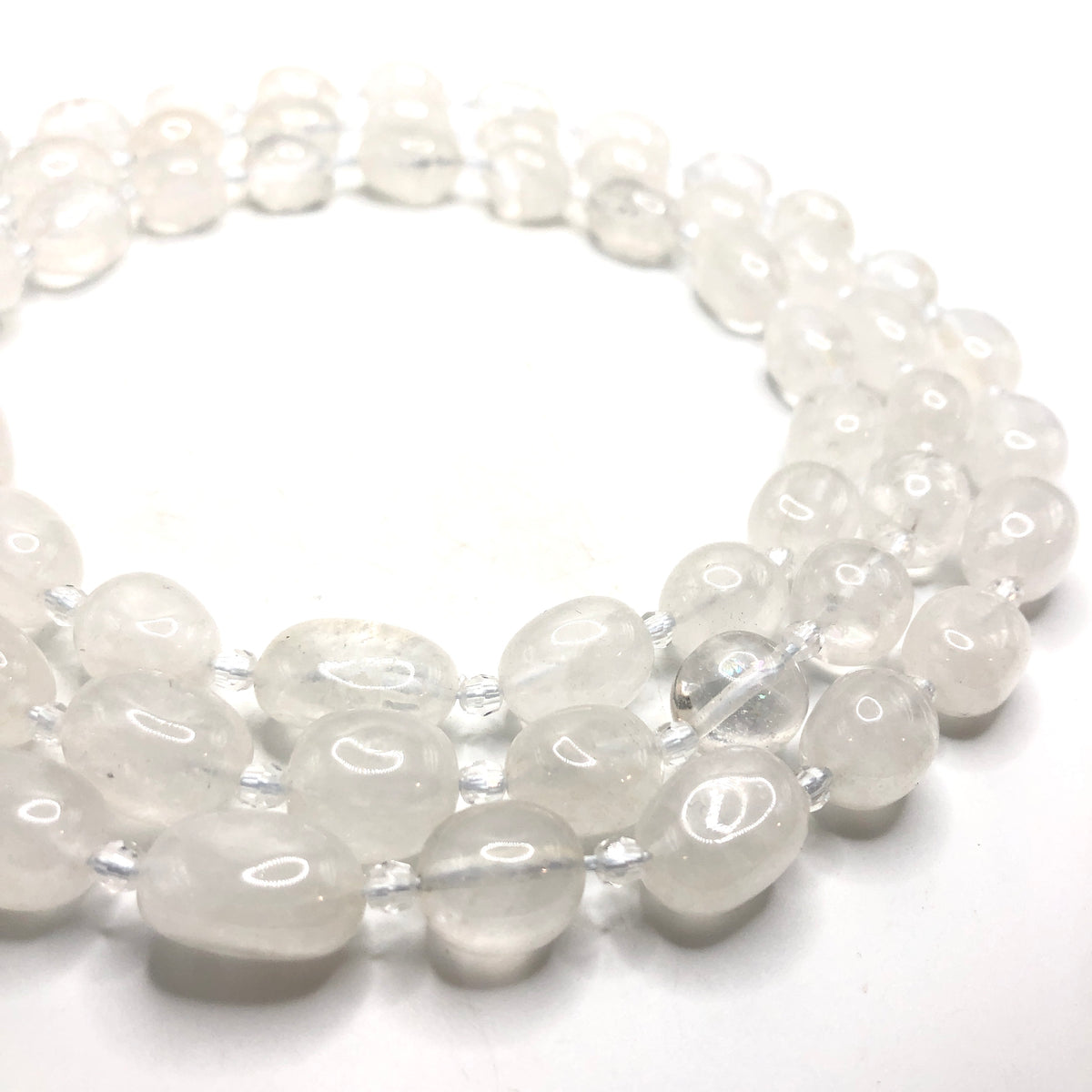 Clear Quartz Tumble Beads