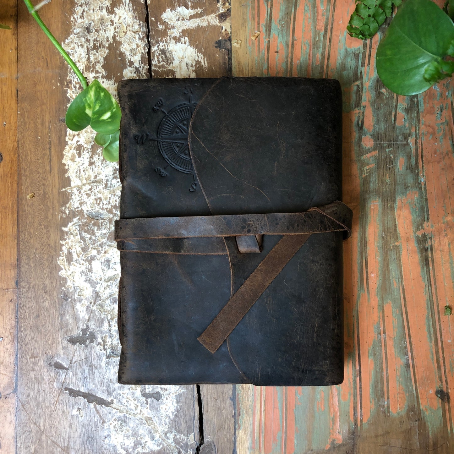 Compass Leather Book - Shakti