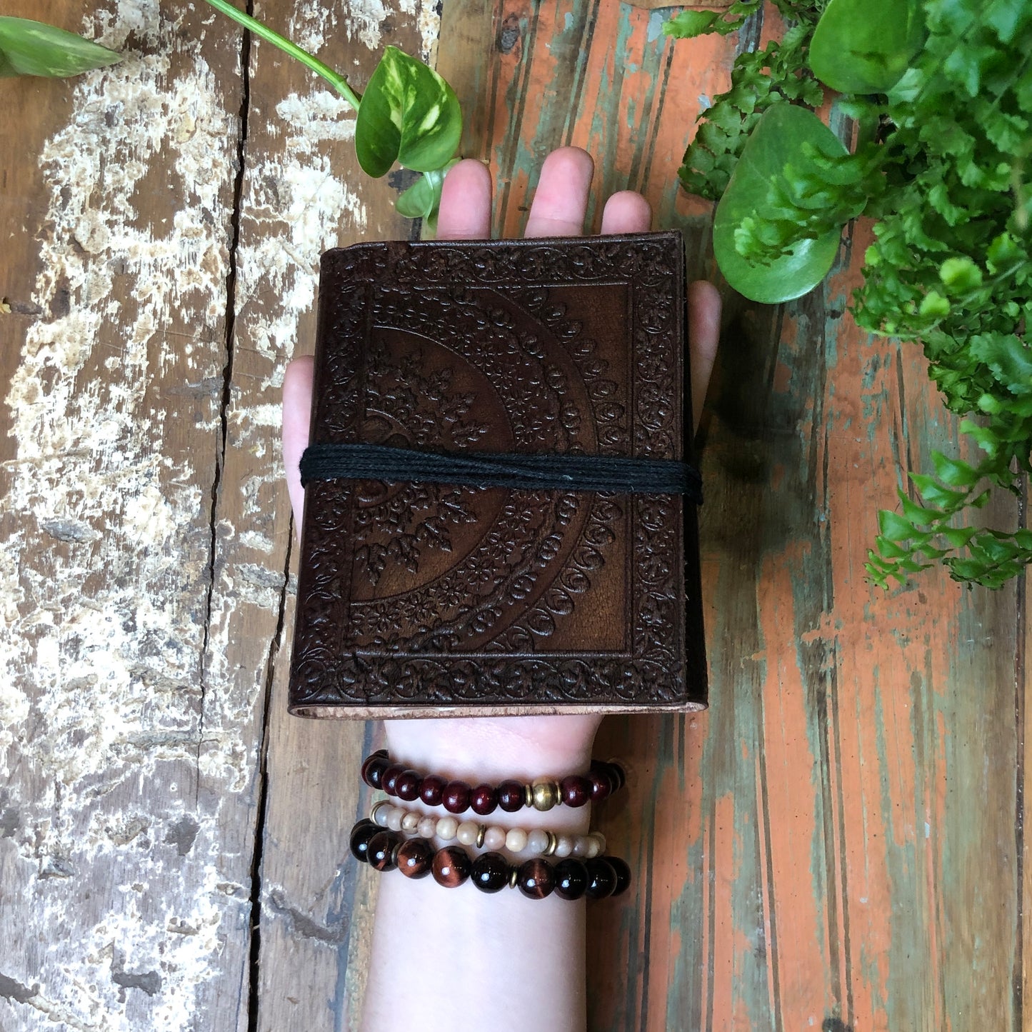 Embossed Leather Book - Shakti