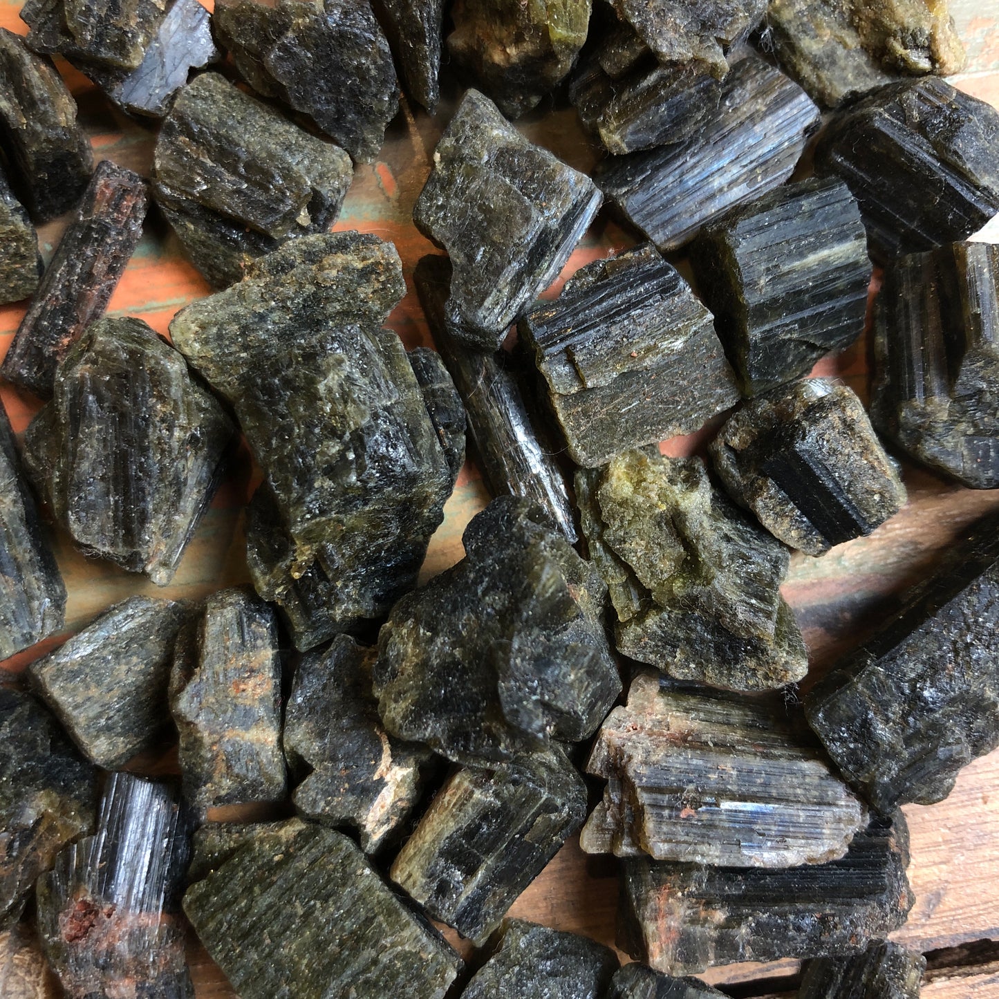Green Tourmaline, Raw Chunks - Shakti