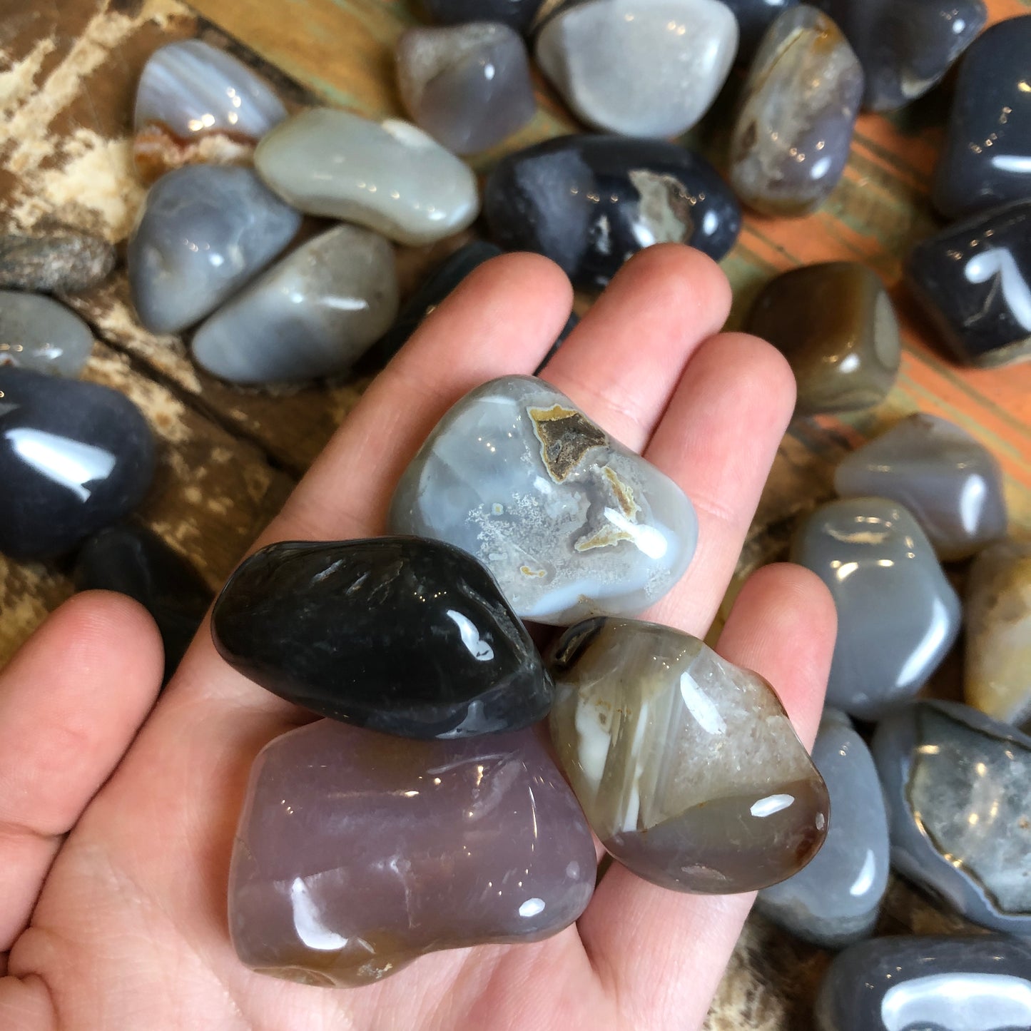 Natural Agate Tumble Stones - Shakti