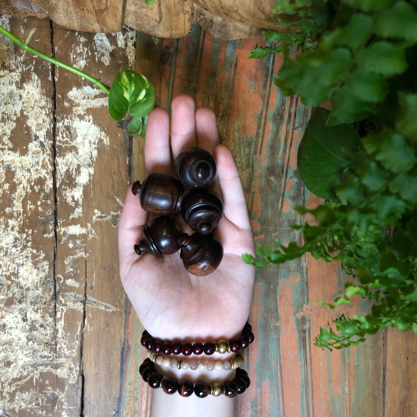 Wood Sindoor Box (Plain 1") - Shakti