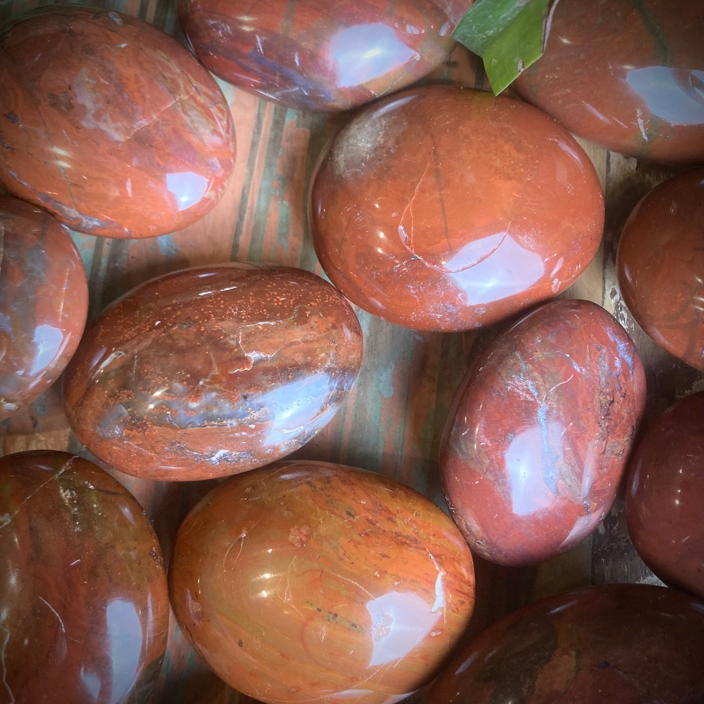 Red Jasper Palm Stones - Shakti