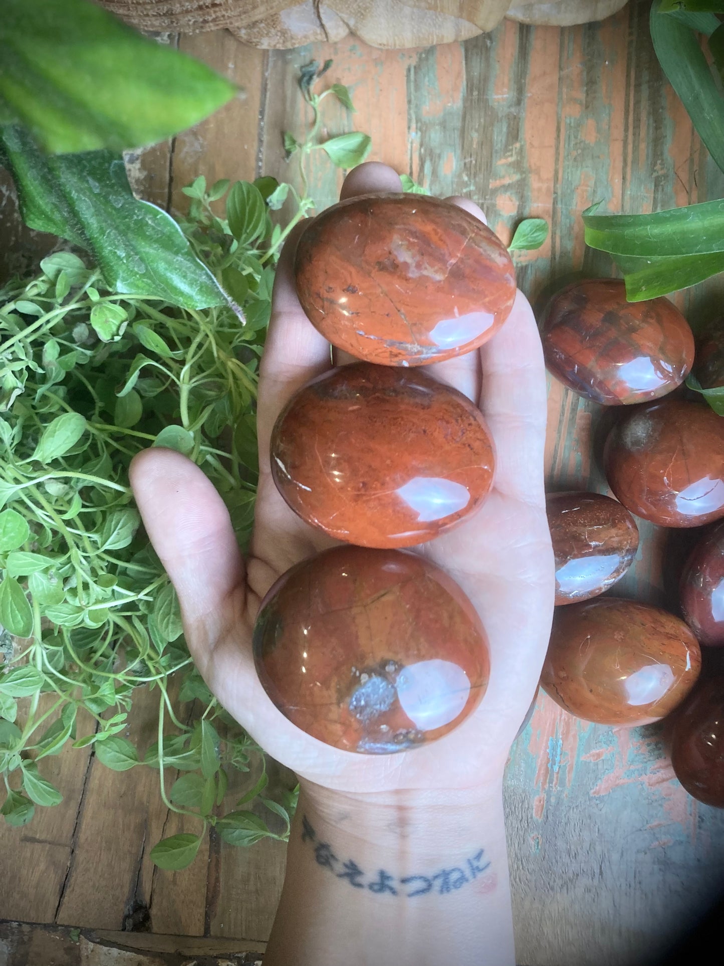 Red Jasper Palm Stones - Shakti