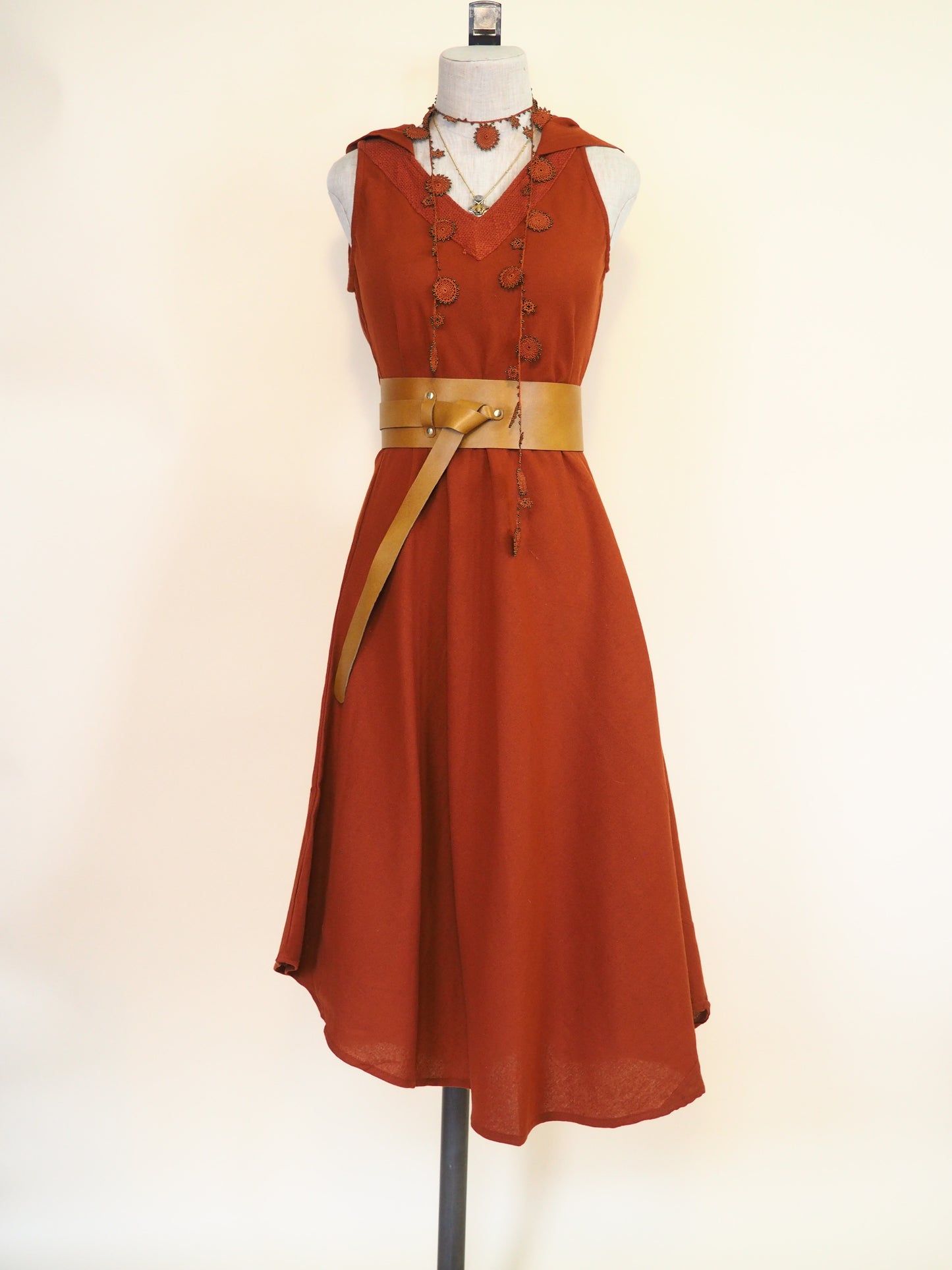 Hooded Bias-Cut Dress