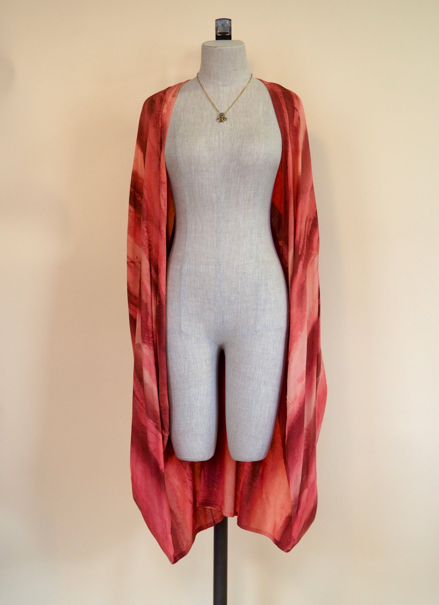 Marble Fold Kimono, Medium-Length