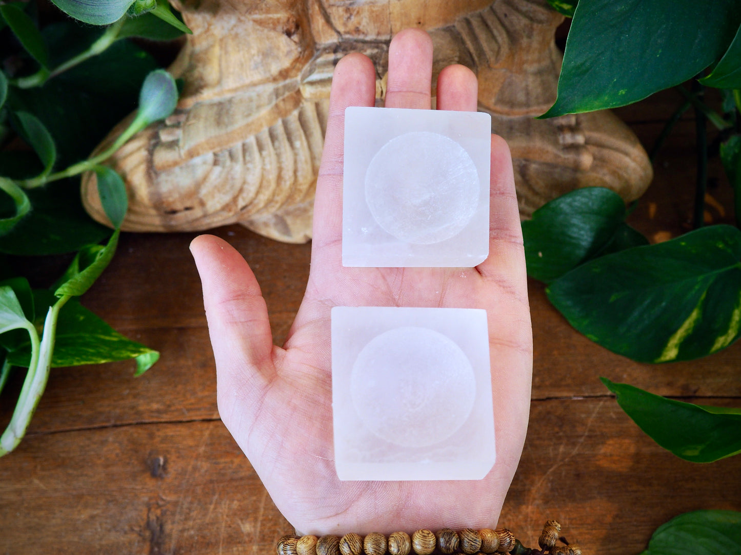 Selenite Sphere Stands - Shakti