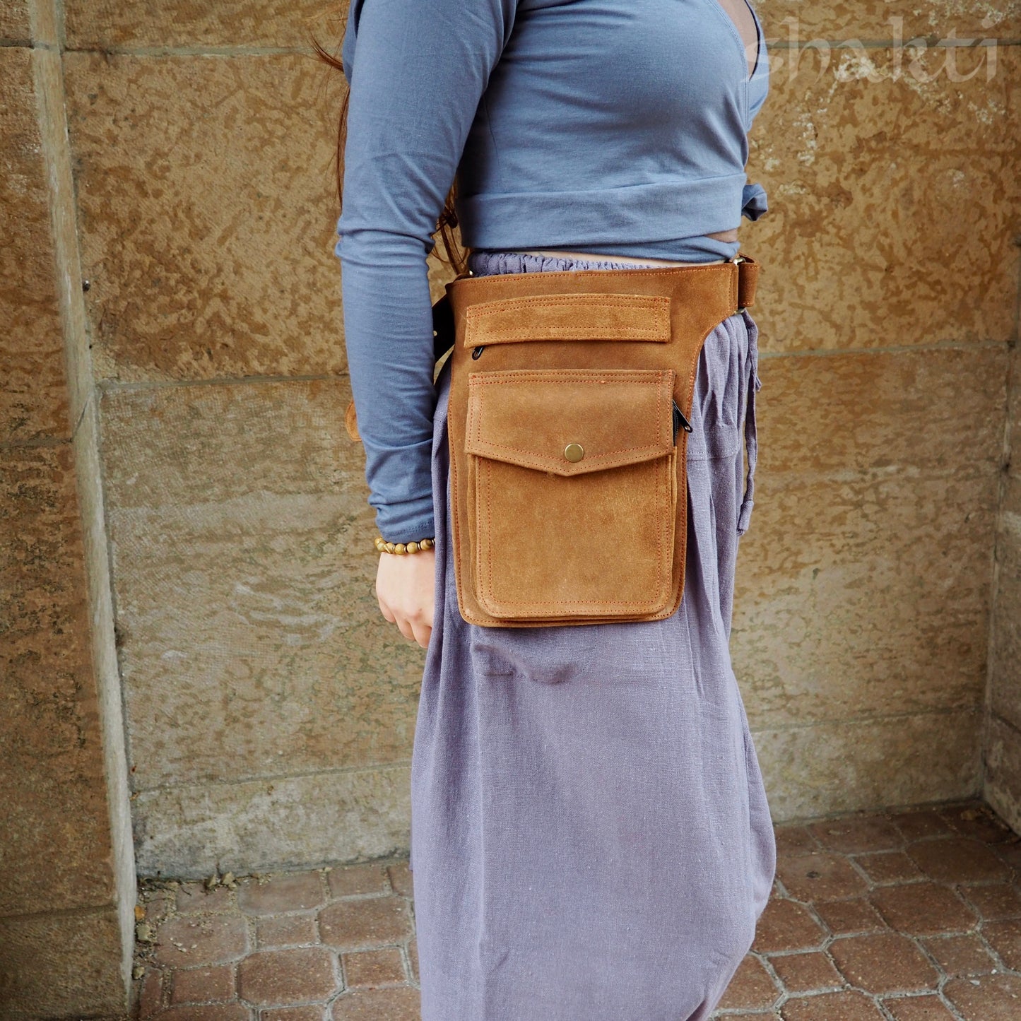 Leather Hip Pouch - Shakti