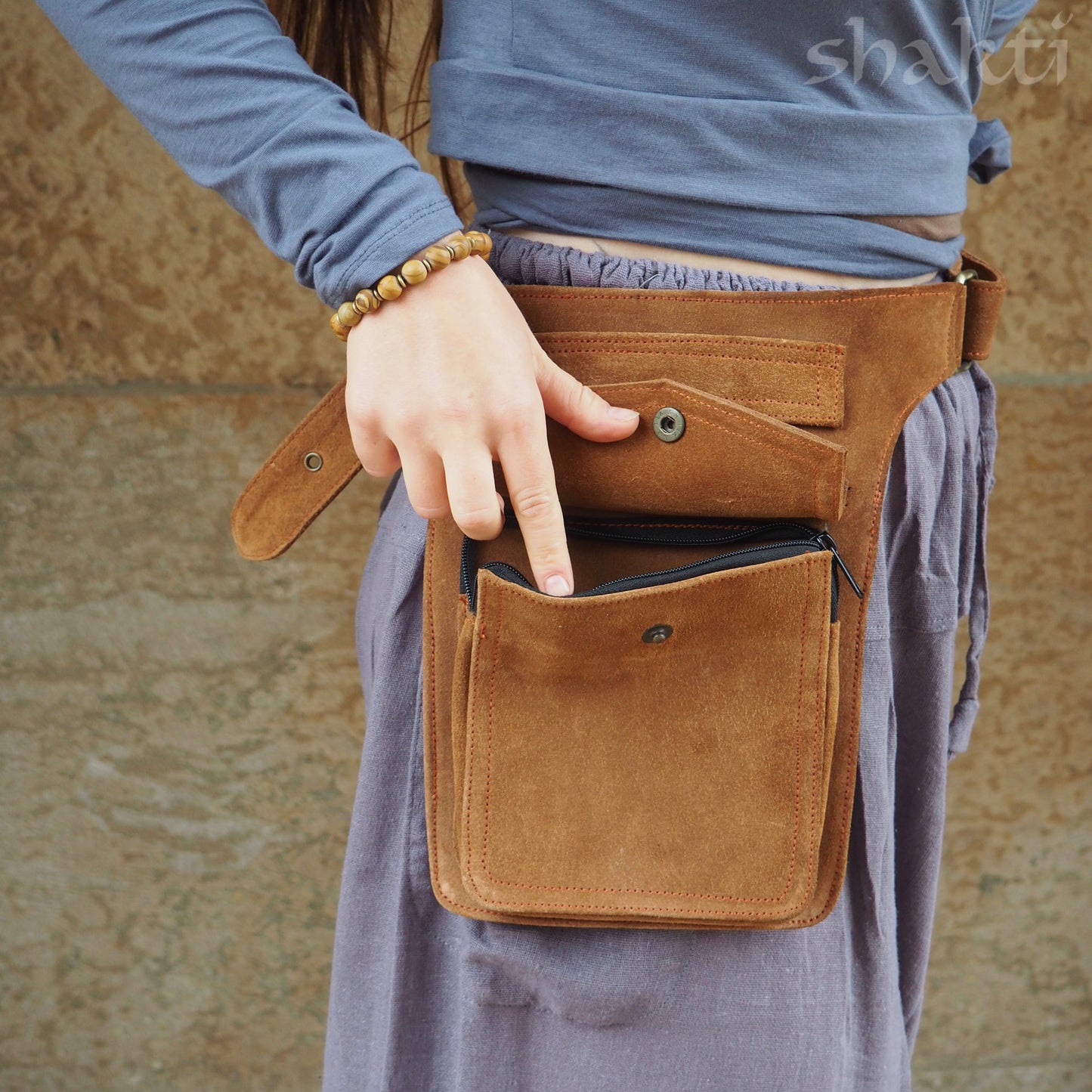 Leather Hip Pouch - Shakti