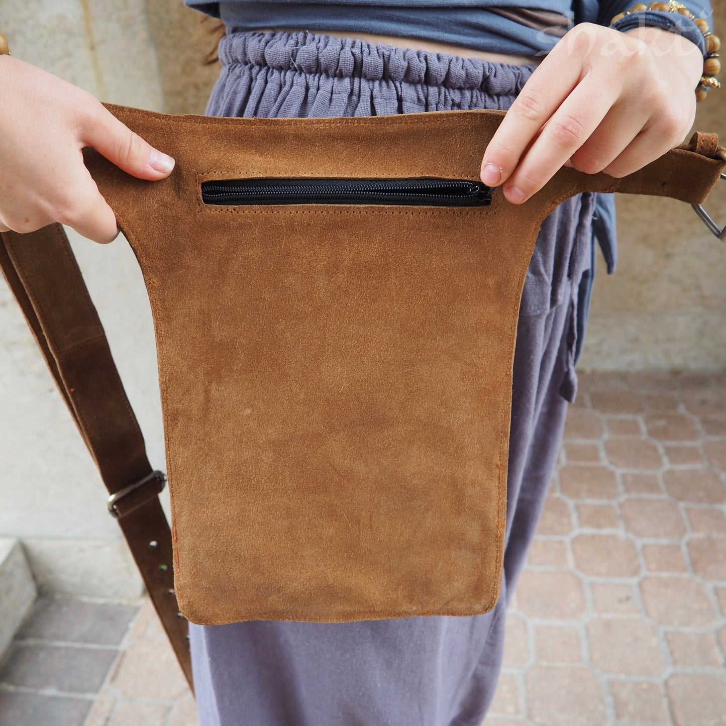 Leather Hip Pouch - Shakti