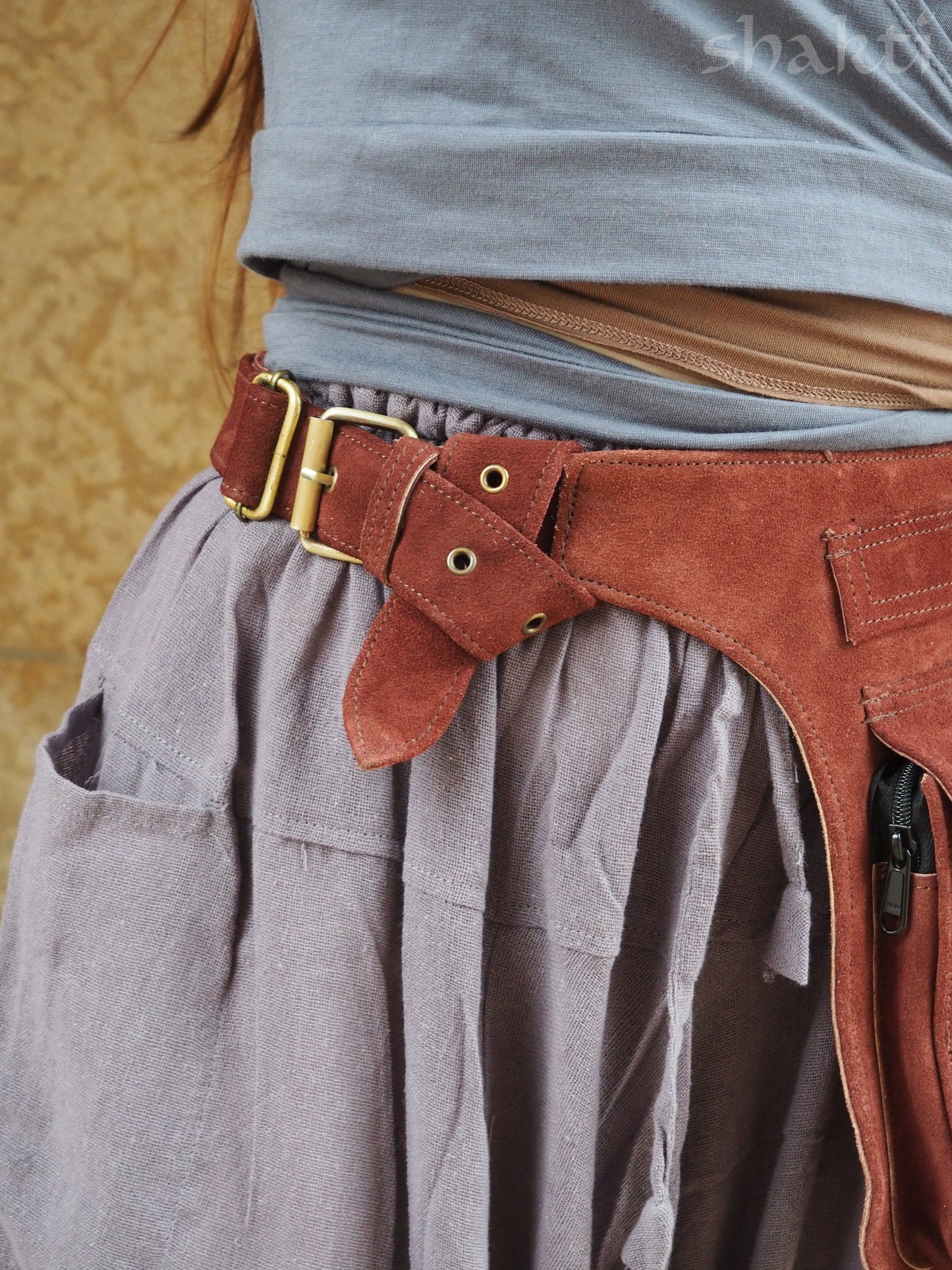 Leather Hip Pouch - Shakti