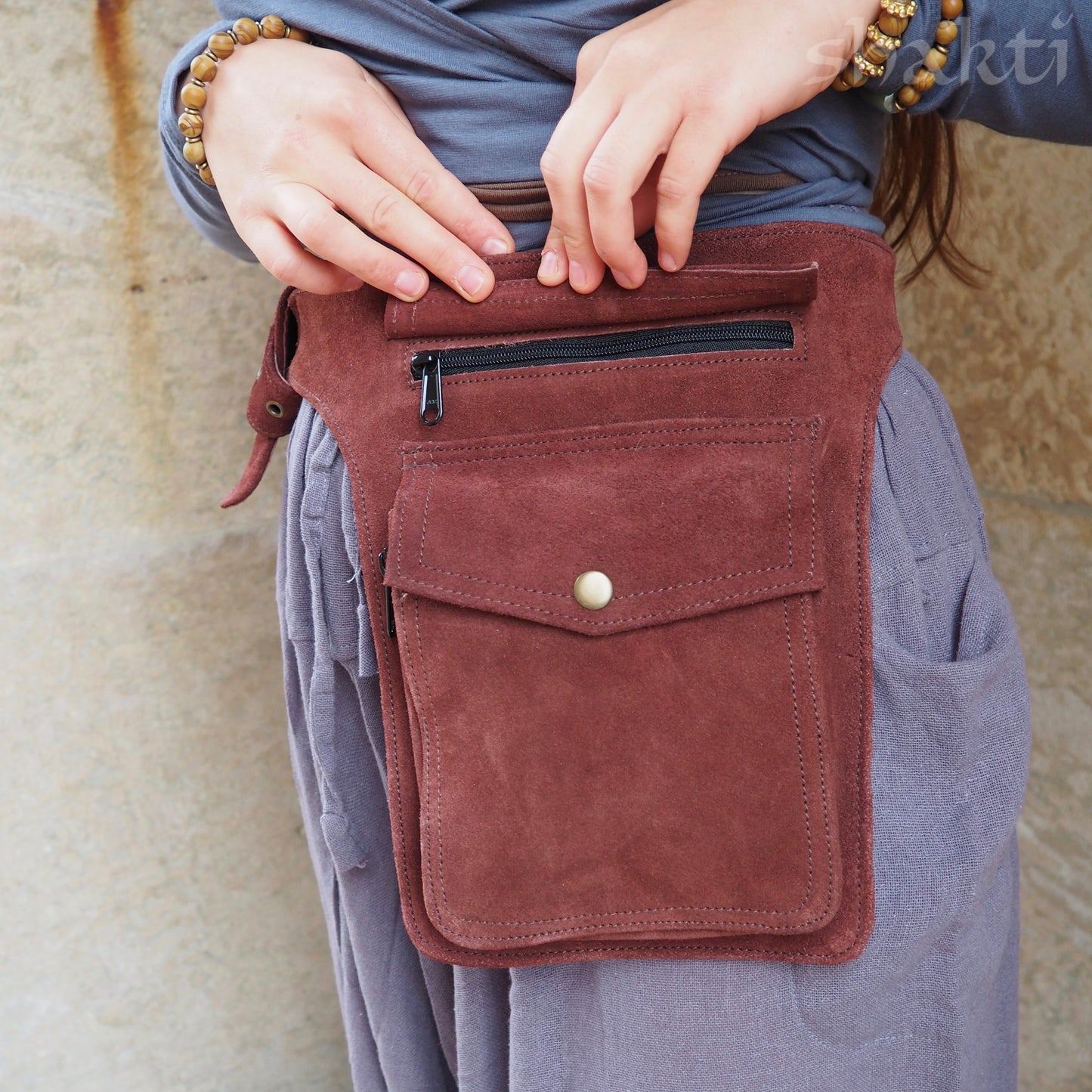 Leather Hip Pouch - Shakti