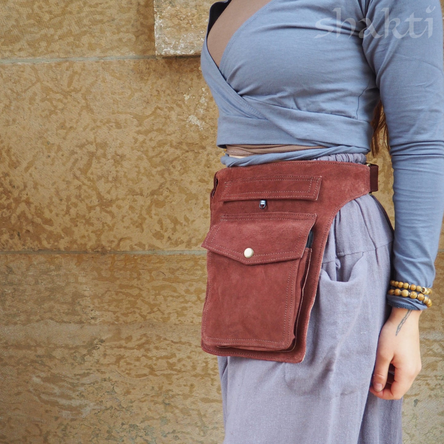 Leather Hip Pouch - Shakti