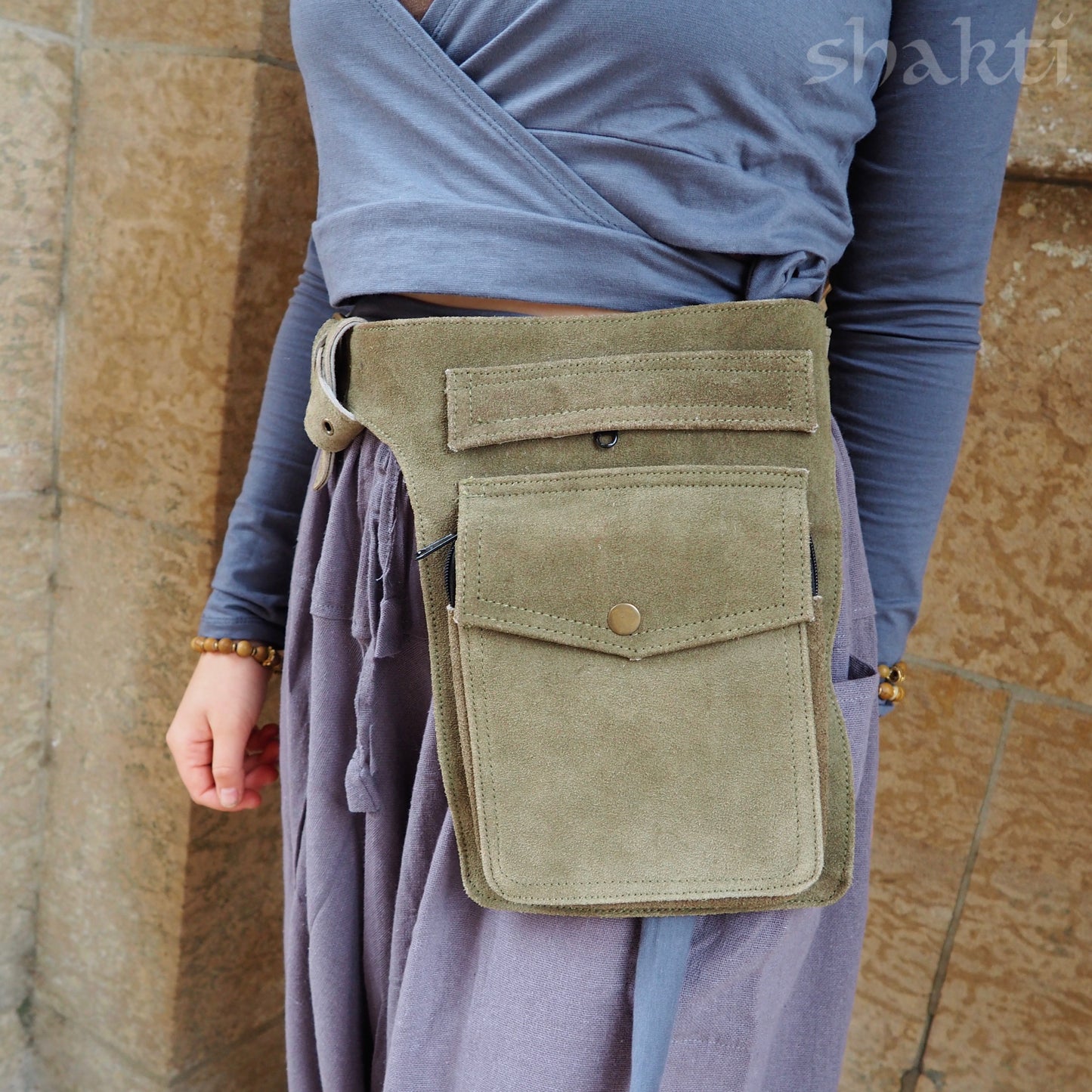 Leather Hip Pouch - Shakti