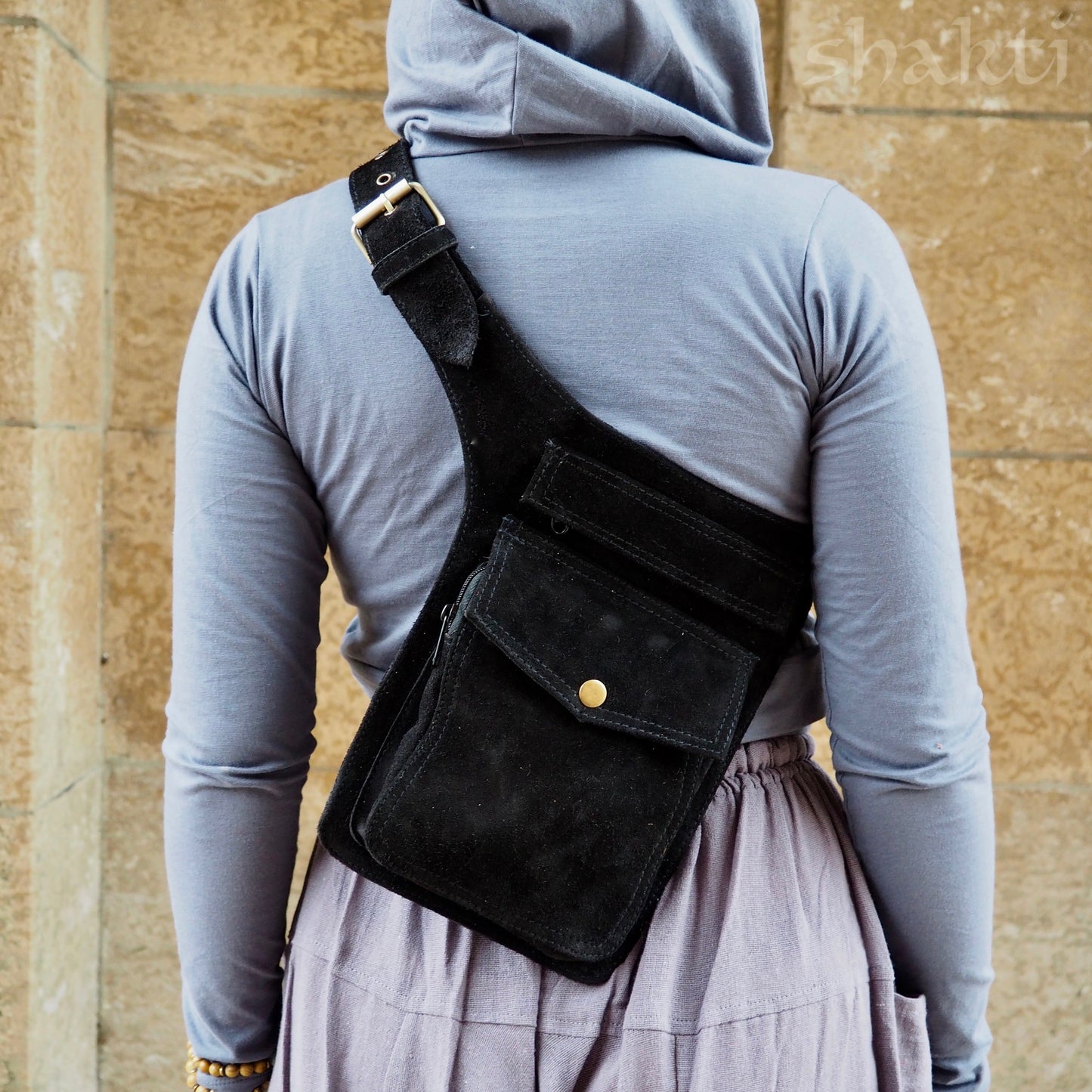 Leather Hip Pouch - Shakti