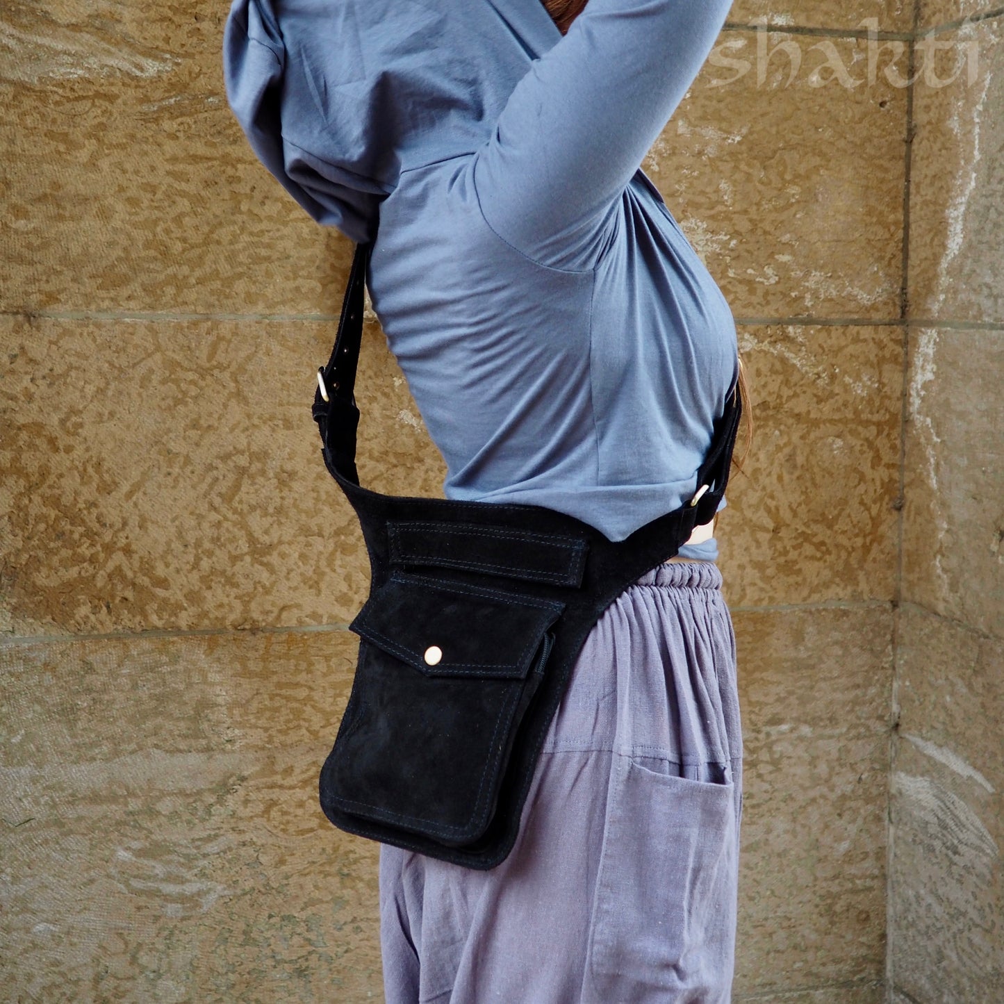 Leather Hip Pouch - Shakti