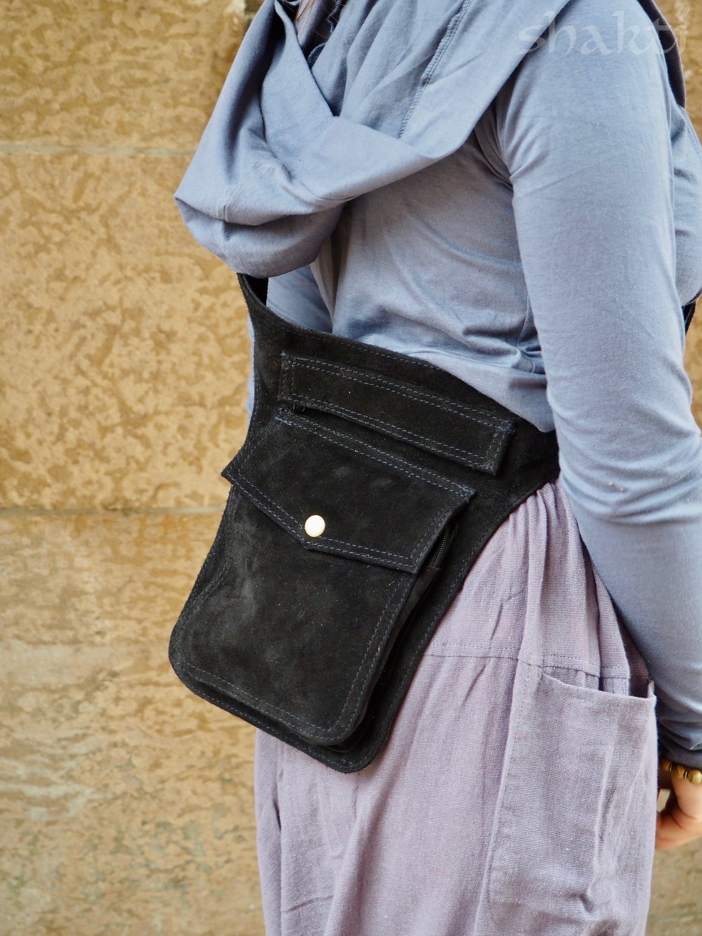 Leather Hip Pouch - Shakti
