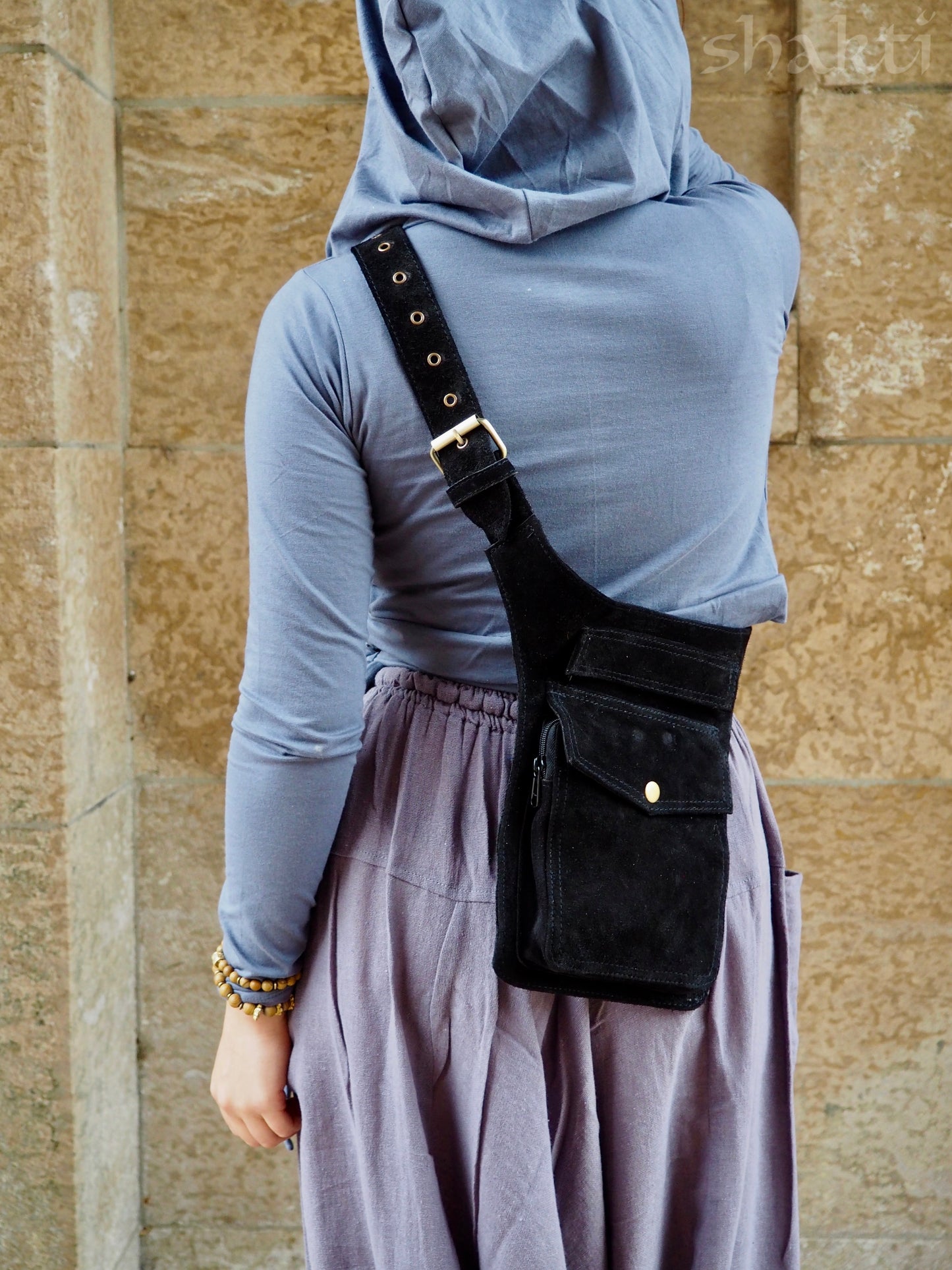 Leather Hip Pouch - Shakti