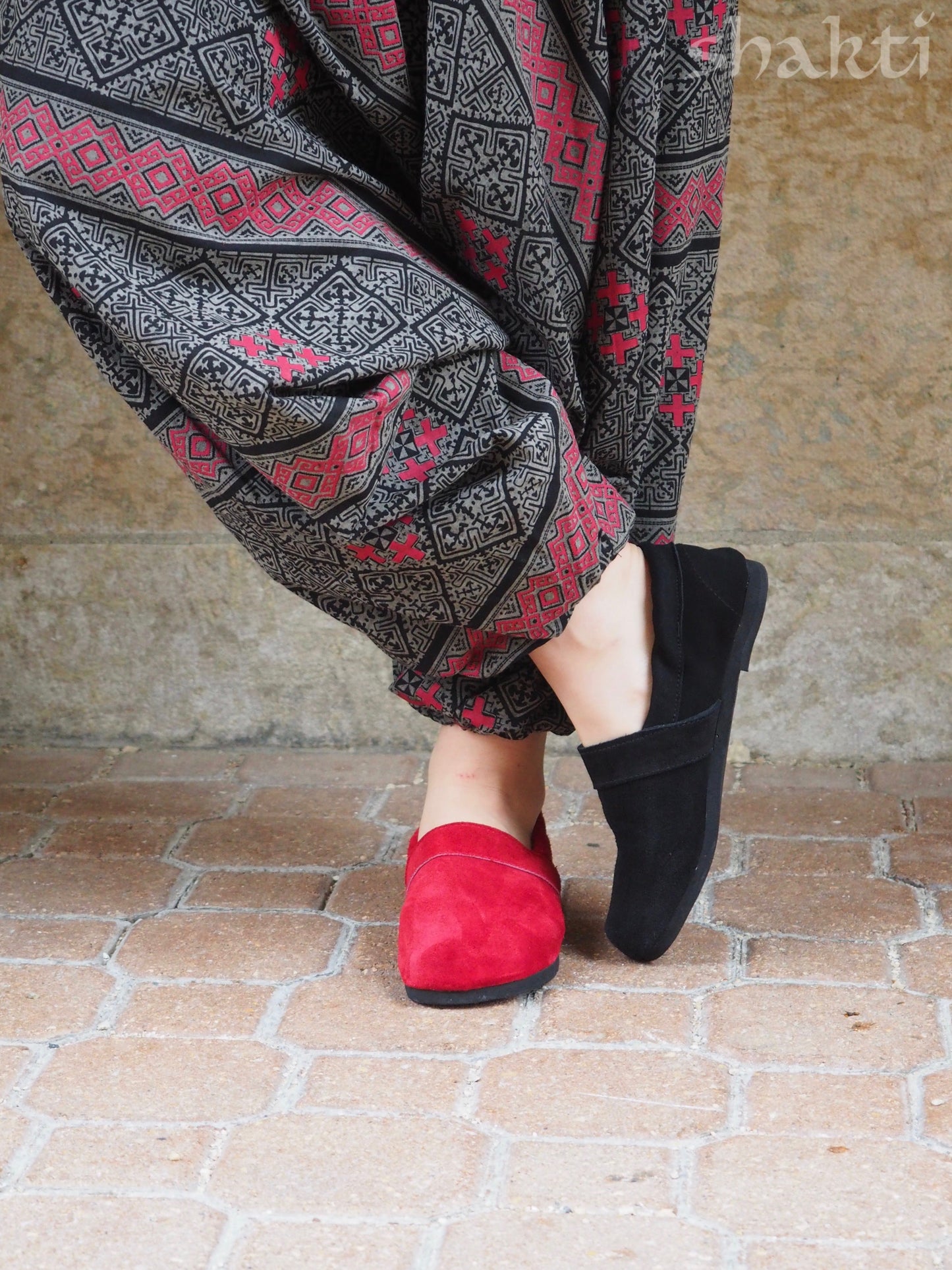Suede Espadrille Flat Shoes, Charcoal - Shakti