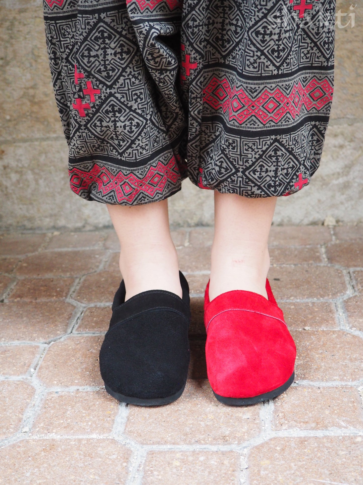 Suede Espadrille Flat Shoes, Charcoal - Shakti