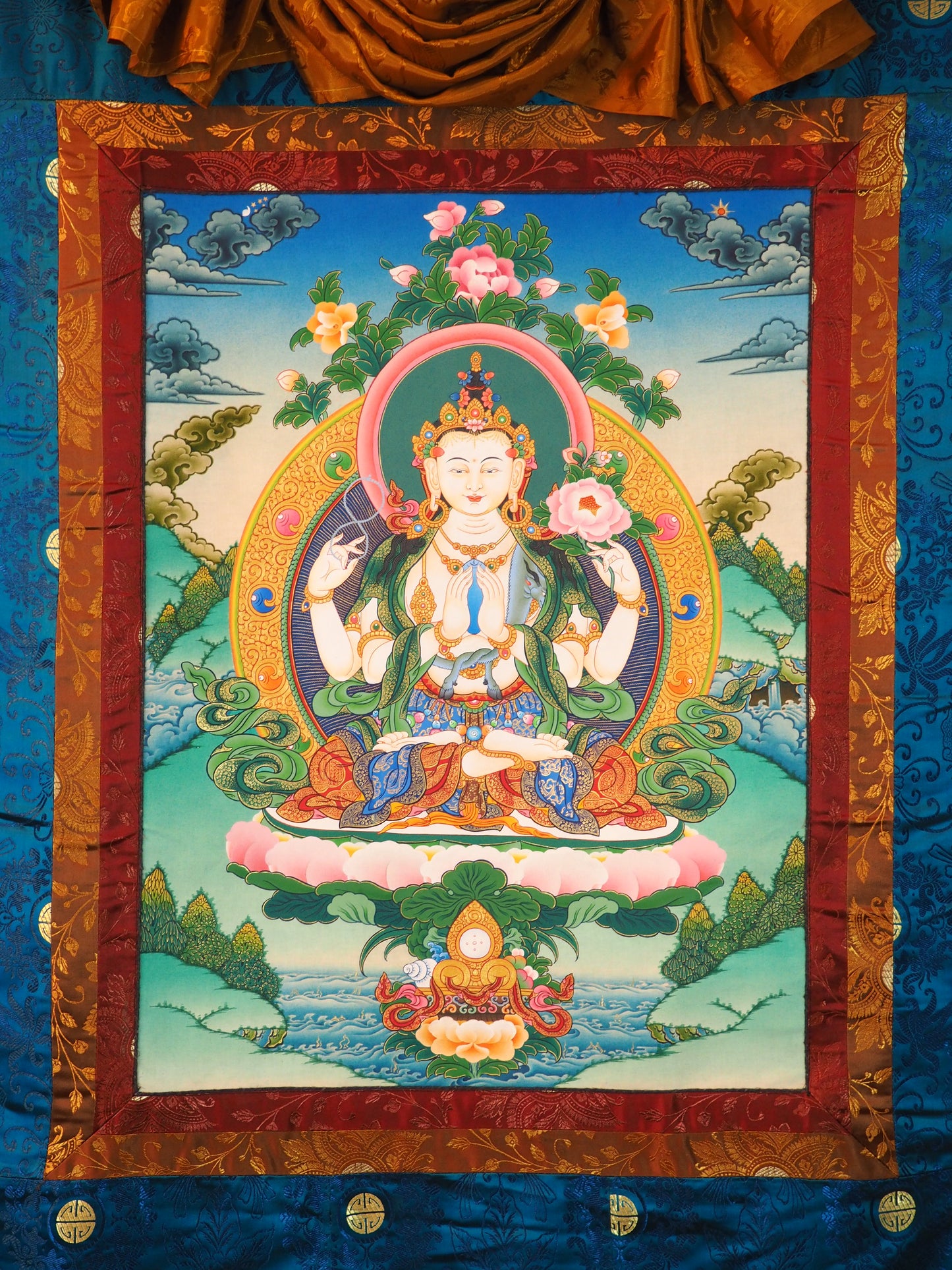 Thangka - Chenrezig Buddha of Compassion - Shakti