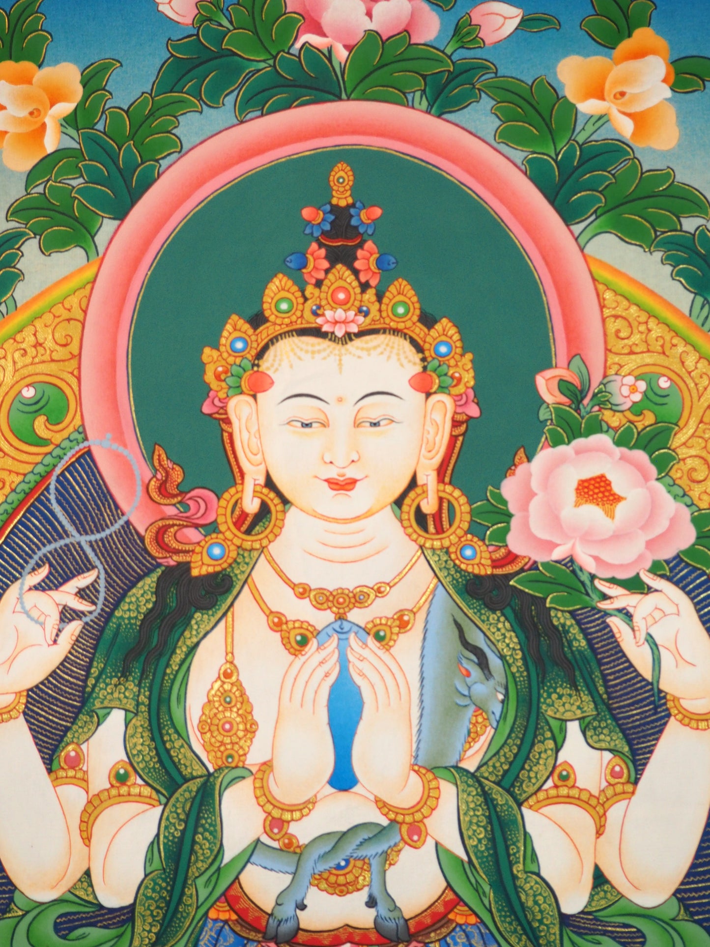 Thangka - Chenrezig Buddha of Compassion - Shakti