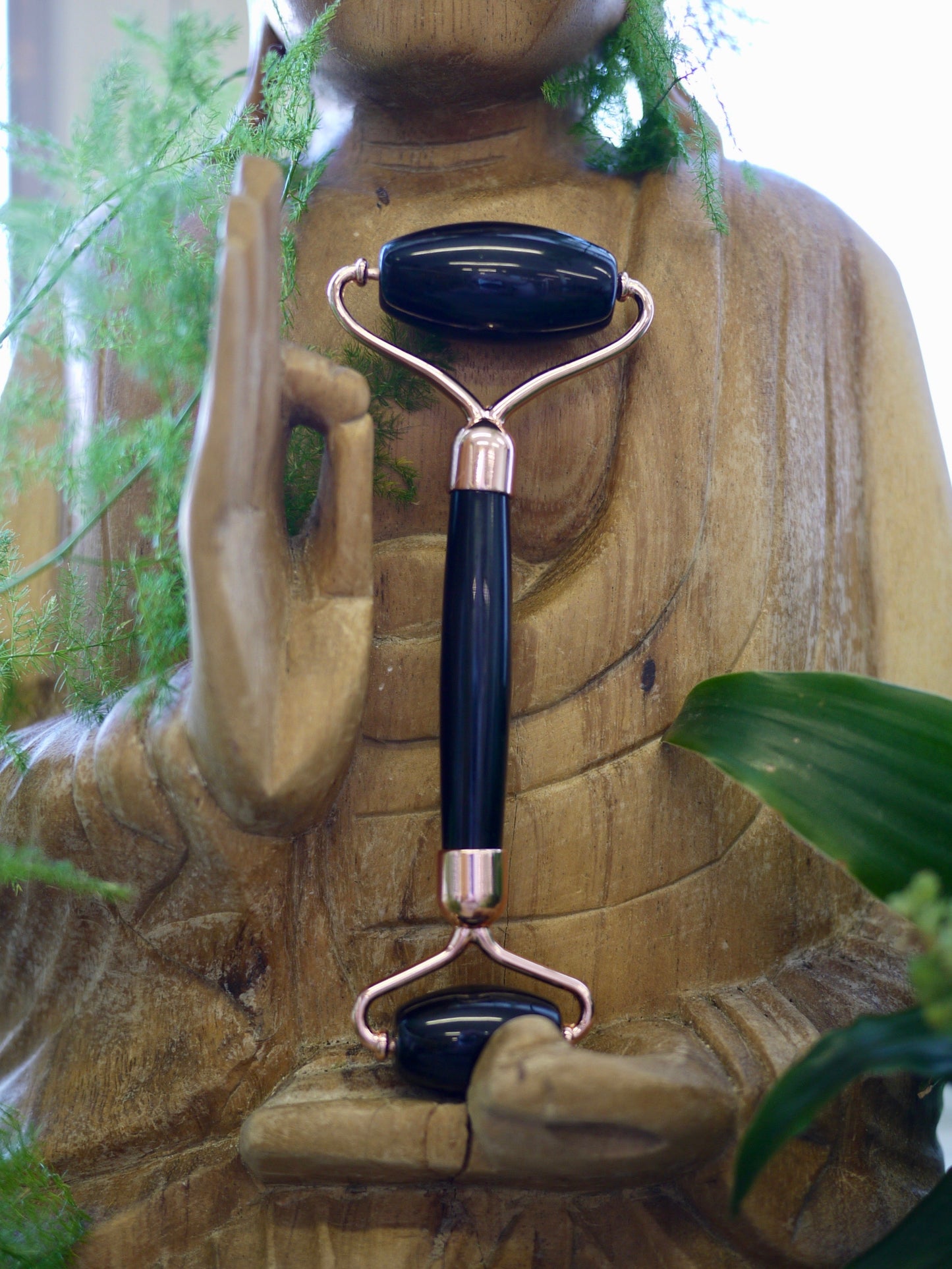 Crystal Face Roller - Black Onyx - Shakti