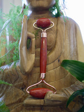 Load image into Gallery viewer, Crystal Face Roller - Red Jasper
