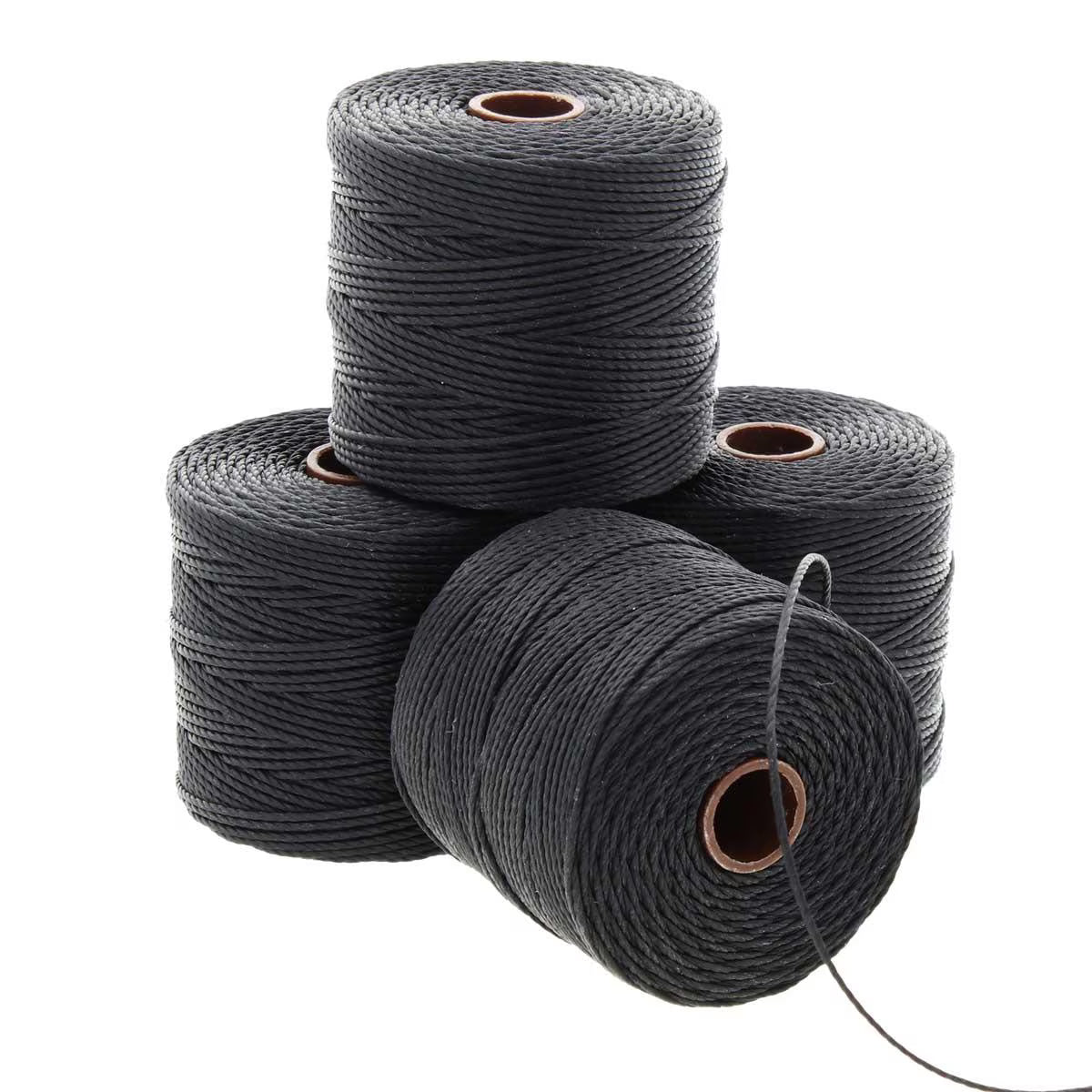 S-Lon Bead Cord, TEX210 (Black)