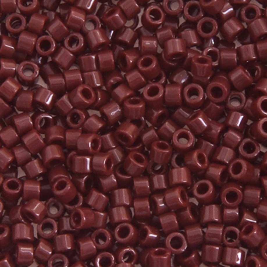 Miyuki Delica Seed Bead, 11/0 (Brown Currant Opaque)