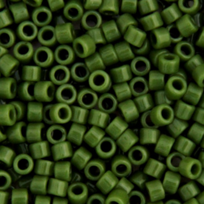 Miyuki Delica Seed Bead, 11/0 (Green Avocado Opaque)