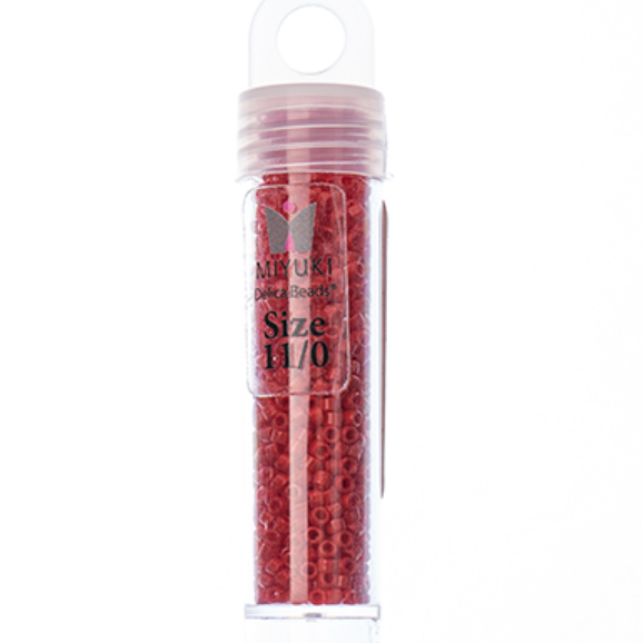 Miyuki Delica Seed Bead, 11/0 (Red Opaque)
