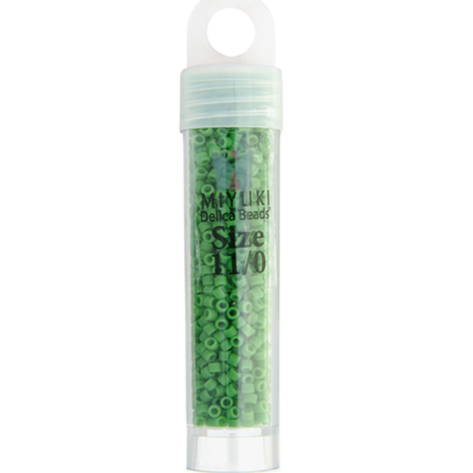 Miyuki Delica Seed Bead, 11/0 (Green Pea Opaque)
