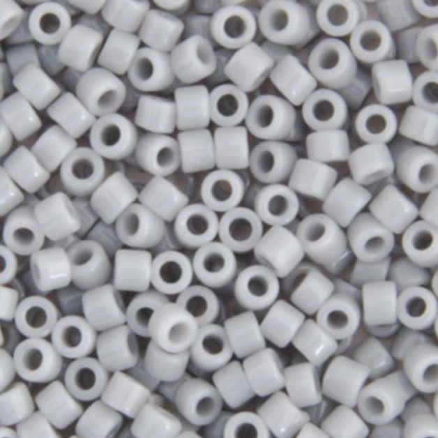 Miyuki Delica Seed Bead, 11/0 (Grey Ghost Opaque)