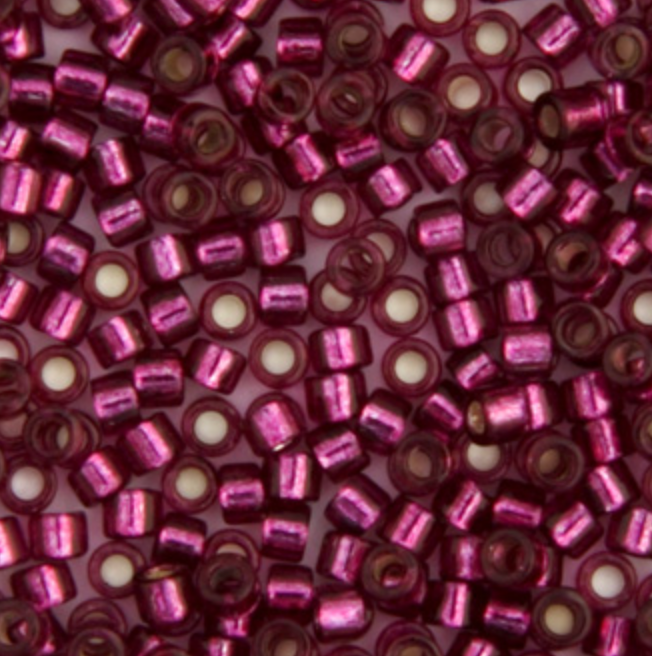 Miyuki Delica Seed Bead, 11/0 (Raspberry S/L Dyed)