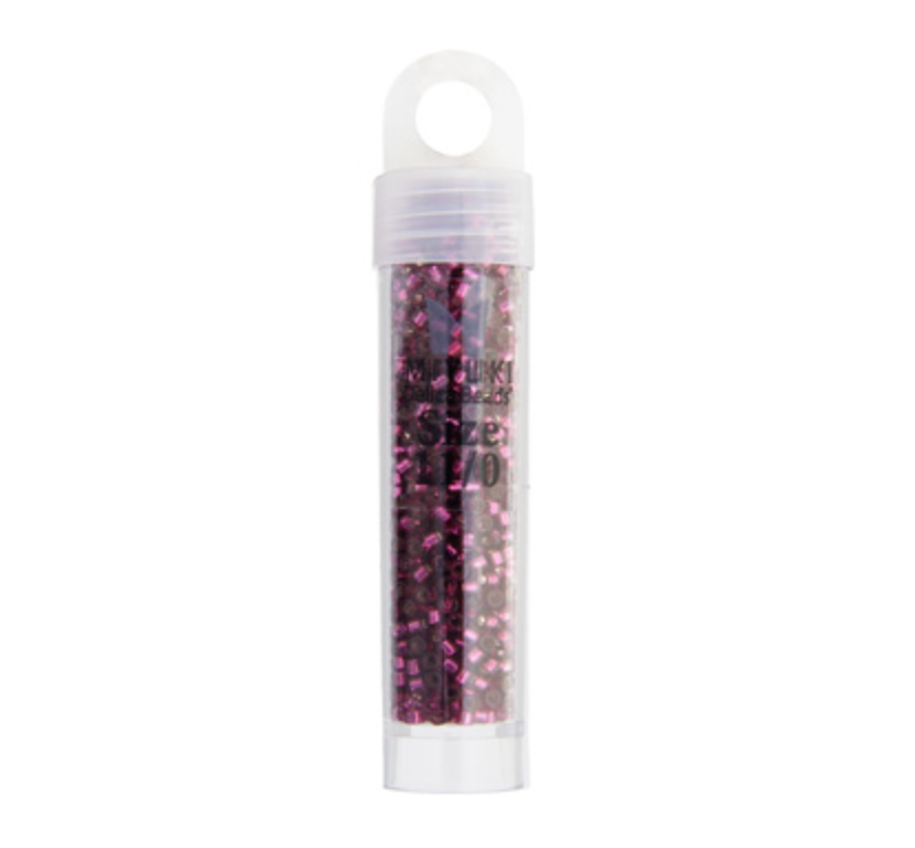 Miyuki Delica Seed Bead, 11/0 (Raspberry S/L Dyed)