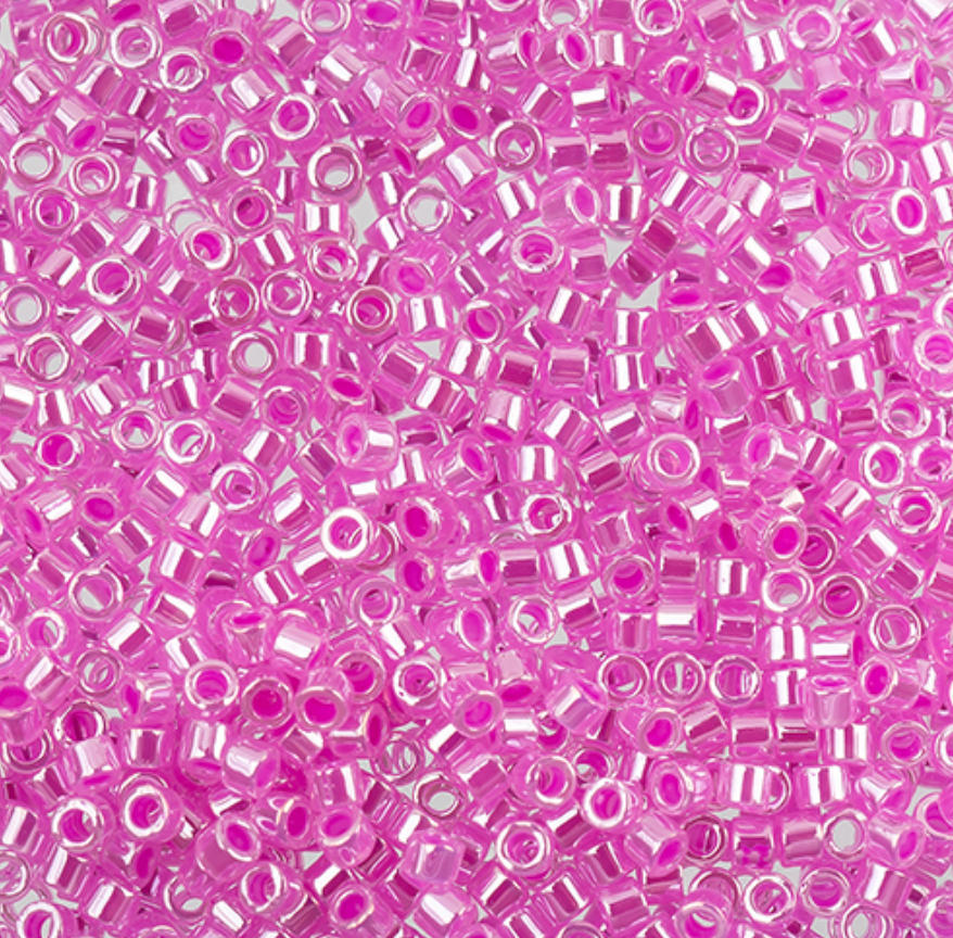Miyuki Delica Seed Bead, 11/0 (Crystal Fuchsia Ceylon)